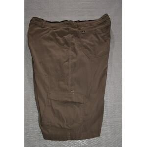 46079-a Prana Athletic Cargo Shorts Camping Hiking Brown Polyester Size 2XL Mens